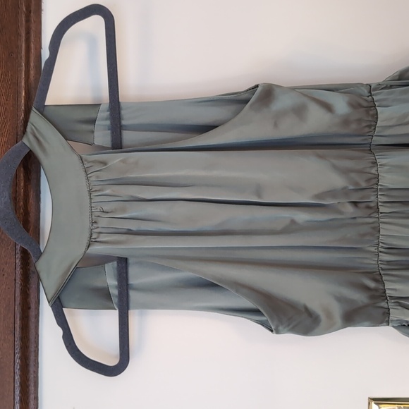 Baltic Born Sage Green Satin Sleeveless Dress - Picture 4 of 11